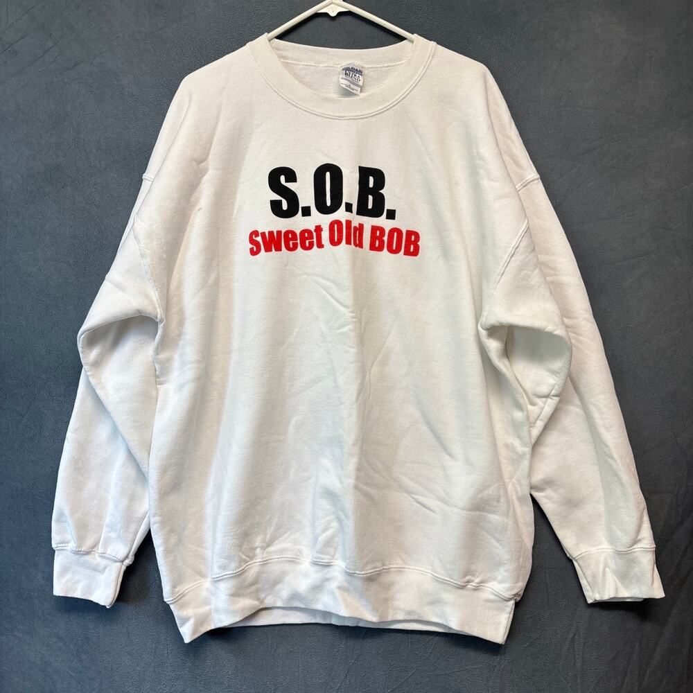 Vintage Gildan Activewear Sweatshirt Crewneck SOB Sweet Old Bob Pullover Grunge